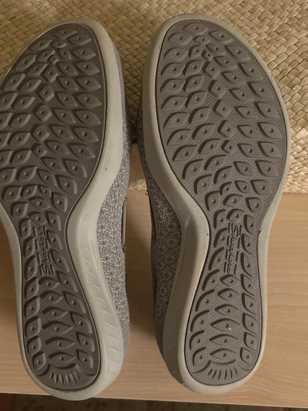 Skechers Women's Newbury St - Easily Adored slip-on shoes in grey. Size 6.5 M